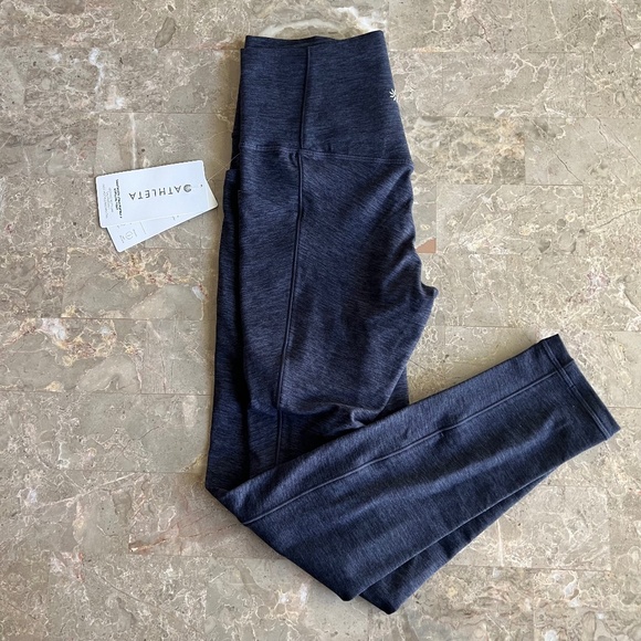 Athleta Pants - NWT Athleta Salutation Stash Pocket II Softluxe Tight Navy Blue Small